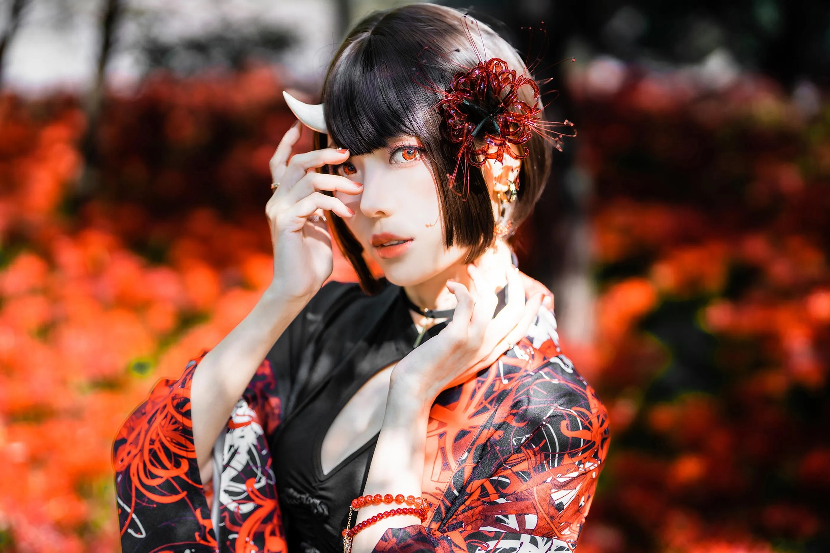 ElyEE子 – NO.129 23年10月订阅-C-Red Higanbana 殷紅彼岸 [36P]插图4